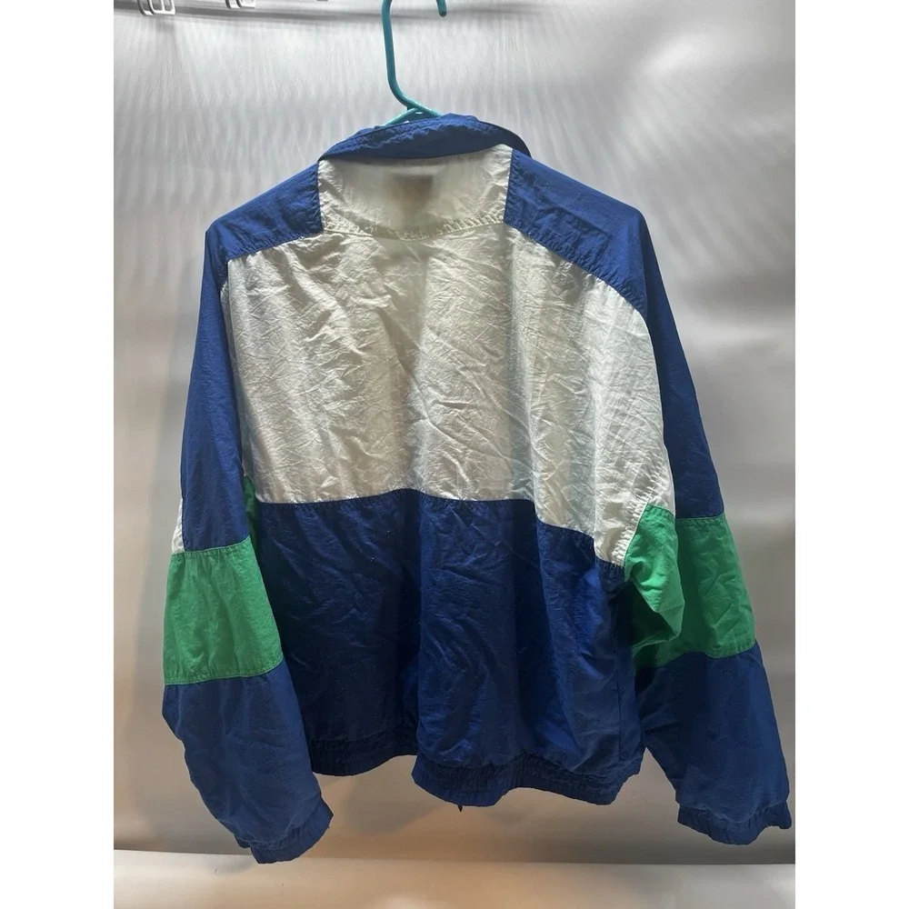 vintage FILA windbreaker Track jacket blue, white, green colorblock Large L Y2K